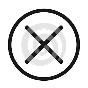 Cross Icon Vector Illustration Design, Flat Cancel Icon - Vector