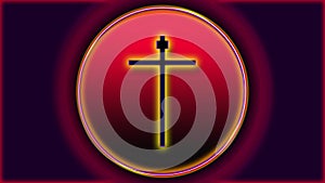 The Cross Inside Circle Design Background photo