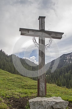 Cross in Karwendel mountains