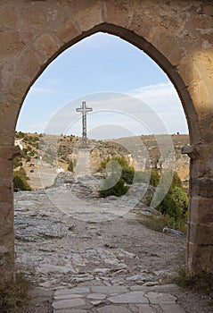 Cross in Las Hoces del Duraton, Segovia