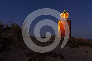 Cross light Kampen at night