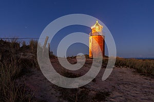 Cross light Kampen at night