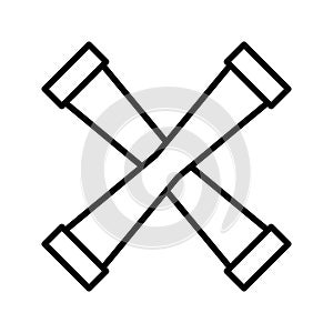 Cross line icon vector design, cancel symbol