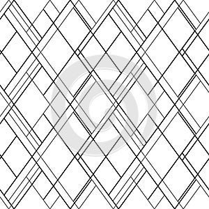 Cross lines vector seamless pattern. Hatch background