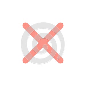 Cross mark flat color ui icon