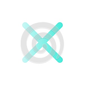 Cross mark flat gradient color ui icon