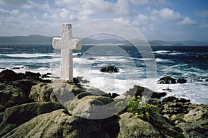 Cross near the sea - Costa da Morte photo