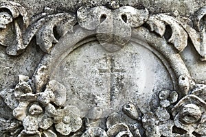 Cross on the old gravestone