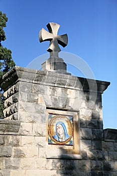 Cross and Our Lady of Sorrows, Stella Maris Church, Mount Carmel, Haifa, Israel