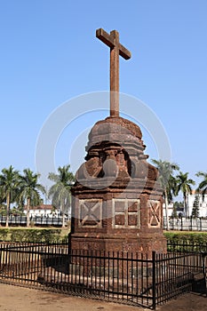 Cross Outside the Basilica of Bom Jesus, Old Goa, India