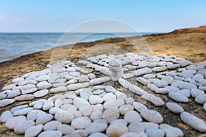 Cross from the pebbles