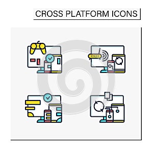 Cross platform color icons set