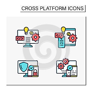 Cross platform color icons set