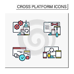 Cross platform color icons set