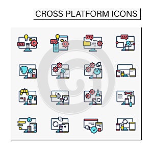 Cross platform color icons set