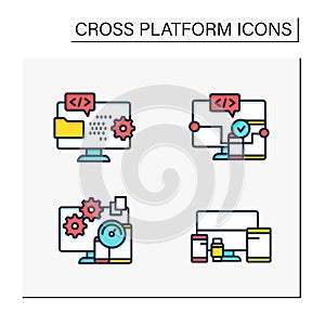 Cross platform color icons set