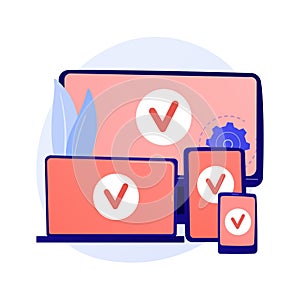 Cross platform devices vector concept metaphor