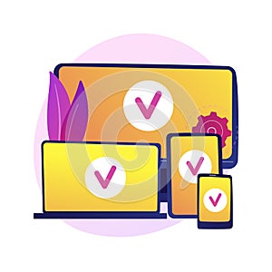 Cross platform devices vector concept metaphor