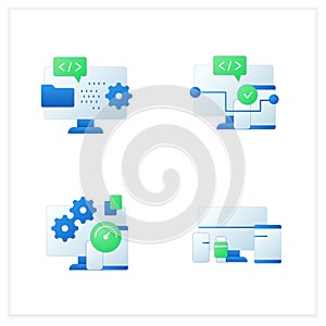 Cross platform flat icons set