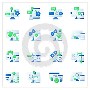 Cross platform flat icons set
