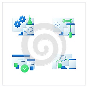 Cross platform flat icons set