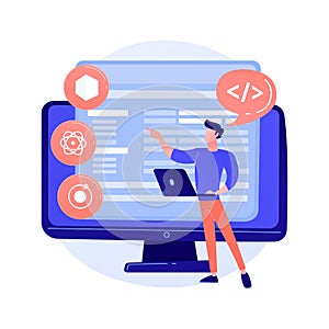 Cross-platform frameworks abstract concept vector illustration.