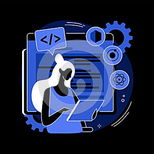 Cross-platform frameworks abstract concept vector illustration.