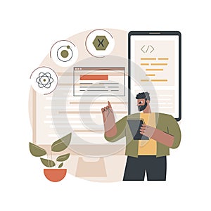Cross-platform frameworks abstract concept vector illustration.