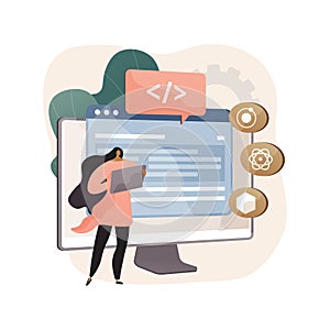 Cross-platform frameworks abstract concept vector illustration.