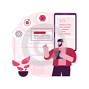 Cross-platform frameworks abstract concept vector illustration.