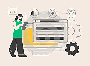 Cross-platform frameworks abstract concept vector illustration.