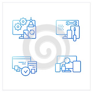 Cross platform gradient icons set