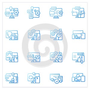 Cross platform gradient icons set