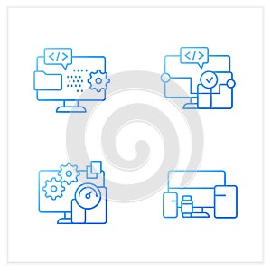 Cross platform gradient icons set