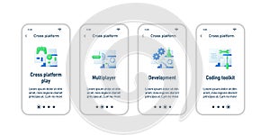 Cross platform onboarding mobile app screens