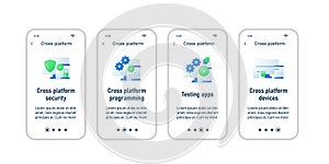 Cross platform onboarding mobile app screens