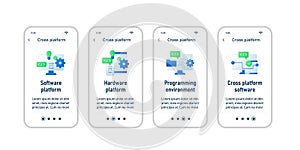 Cross platform onboarding mobile app screens