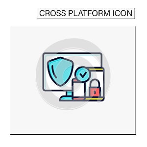 Cross platform security color icon