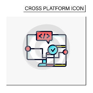 Cross platform software color icon