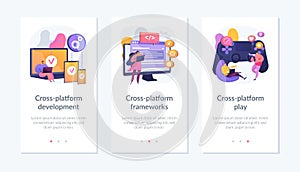 Cross-platform software environments app interface template.
