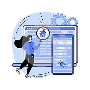 Cross-platform testing abstract concept vector illustration.