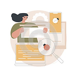 Cross-platform testing abstract concept vector illustration.