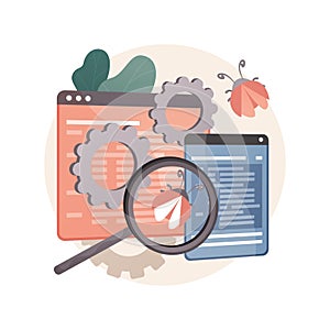 Cross-platform testing abstract concept vector illustration.