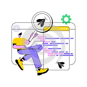 Cross-platform testing abstract concept vector illustration