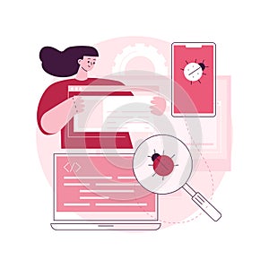 Cross-platform testing abstract concept vector illustration.