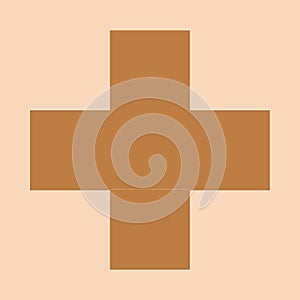 Cross, plus, mystic symbol, Spa Logo, Icon.
