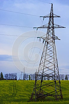 cross power lines in the field