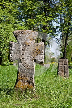 Cross on the prehistorical grave