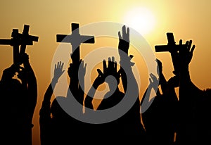 Cross Religion Catholic Christian Community Concept photo