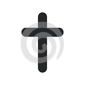 Cross religion god vector illustration icon. Symbol christianity and shape christian sign. Religious crucifix faith and